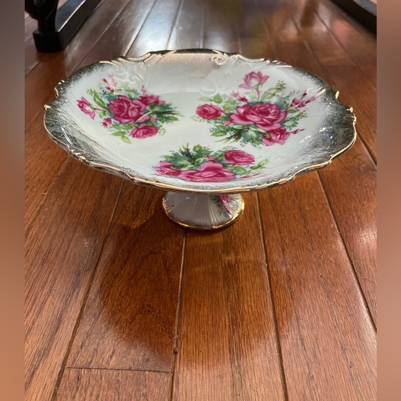 Other - Vintage Pedestal Plate/Cake Plate. Rose Motif.